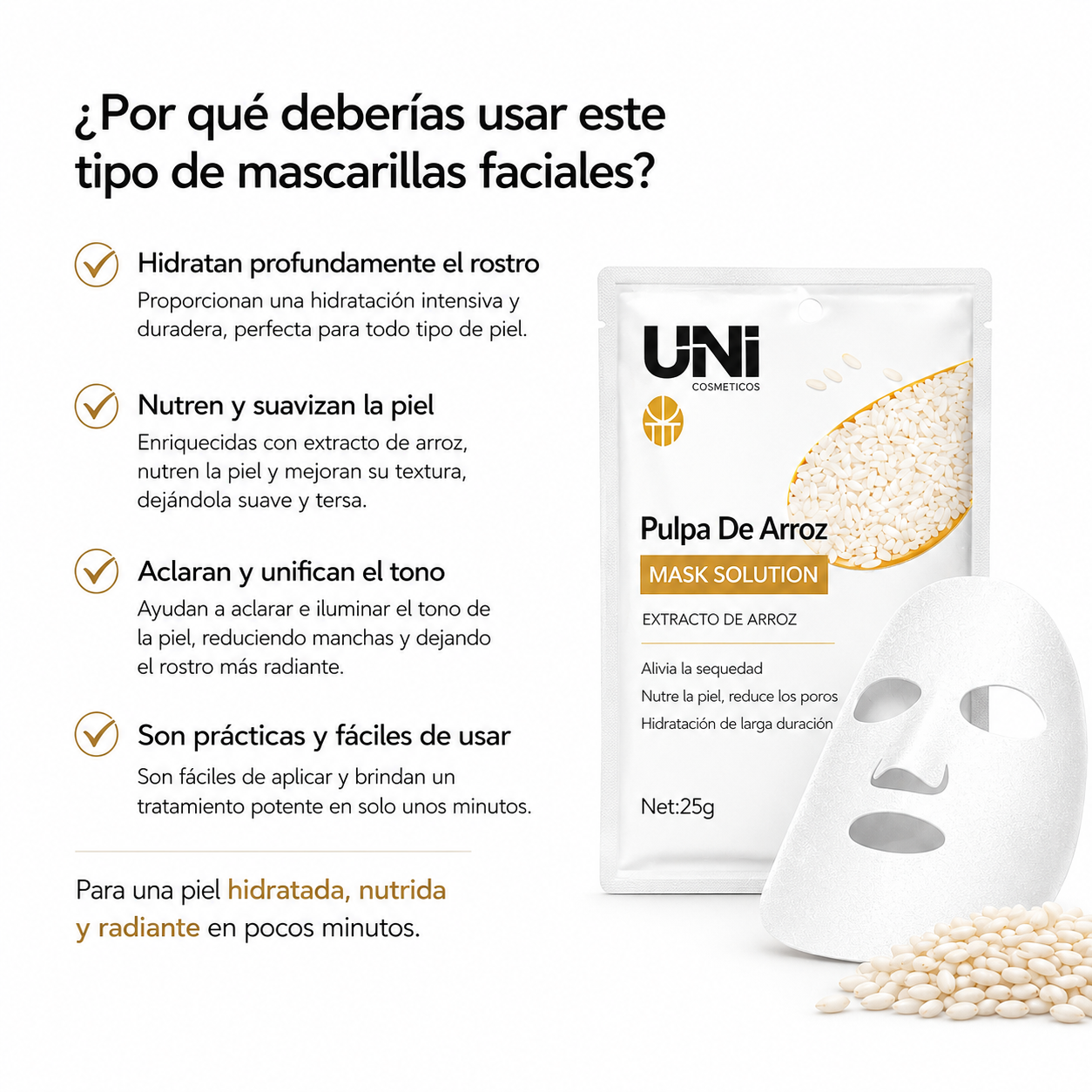 Mascarilla Facial de Arroz con Colágeno – Nutrición y Piel Firme