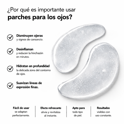 Parches para Ojos de Pulpa de Arroz + Colágeno – Hidratantes y Reafirmantes