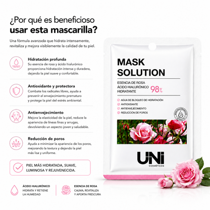 Mascarilla Facial de Rosa – Hidratante, Nutritiva y Suavizante