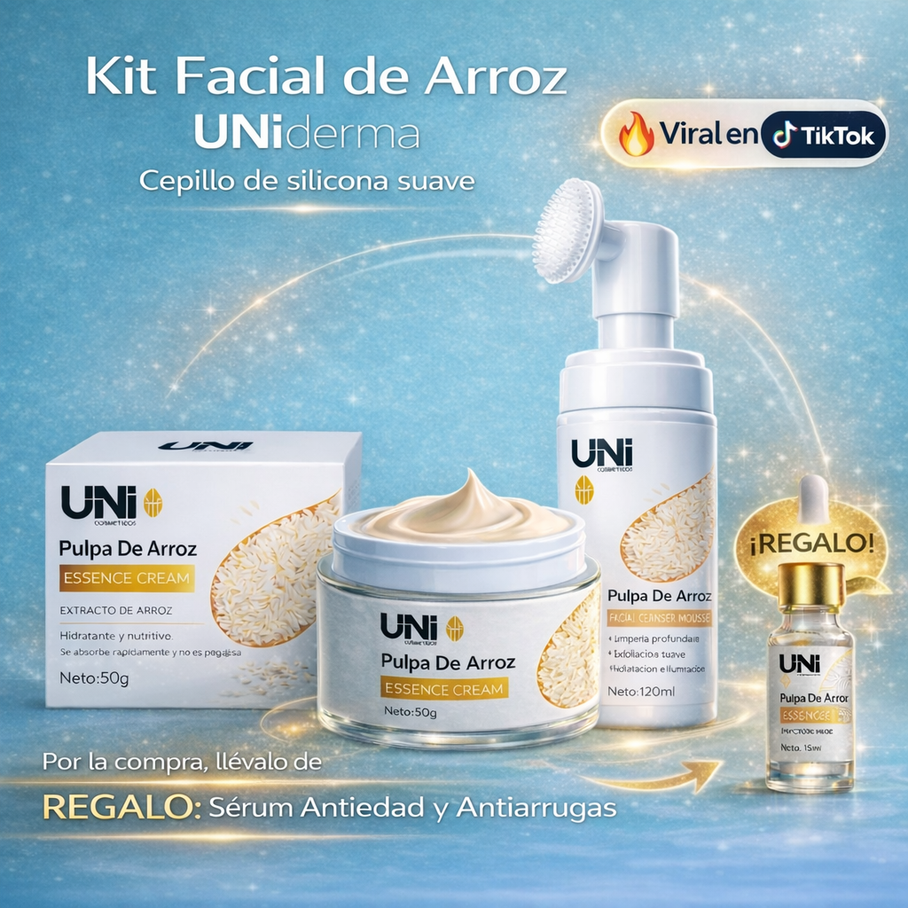 Kit Facial Arroz – Piel Luminosa, Sin Manchas y Anti-Age