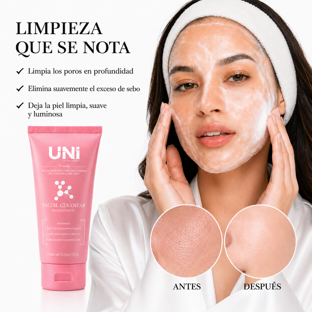 Kit Facial de Niacinamida – Piel Uniforme, Equilibrada y Sin Imperfecciones