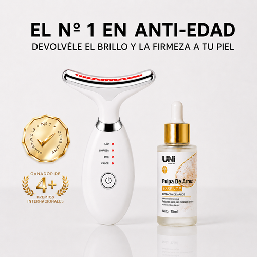 Masajeador Facial EMS Reafirmante Antiage para Papada, Rostro y Cuello