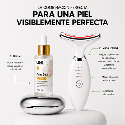 Masajeador Facial EMS Reafirmante Antiage para Papada, Rostro y Cuello