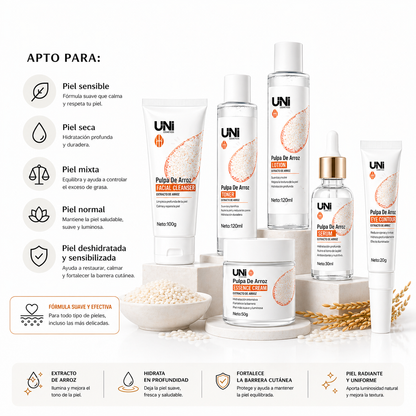 KIT FACIAL DE ARROZ HIDRATACIÓN PROFUNDA + PIEL RADIANTE