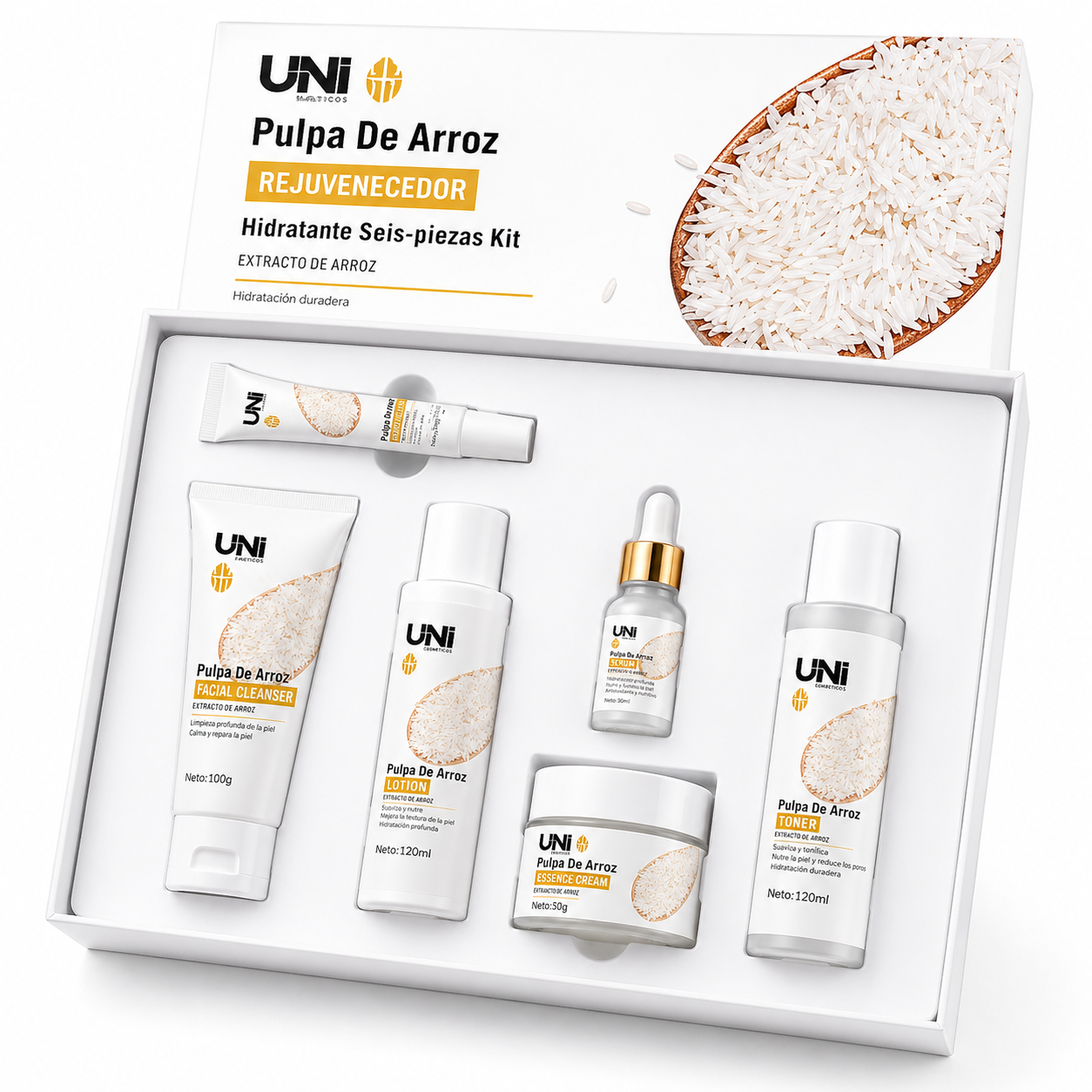 KIT FACIAL DE ARROZ HIDRATACIÓN PROFUNDA + PIEL RADIANTE