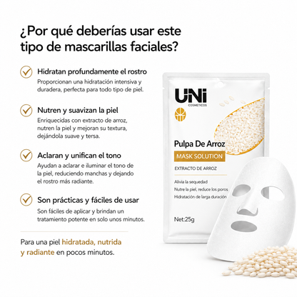 Mascarilla Facial de Arroz con Colágeno – Nutrición y Piel Firme