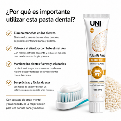 Pasta Dental de Arroz – Blanqueadora y Anti-Manchas